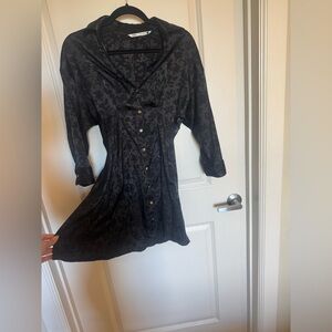 Zara mini button up shirt dress